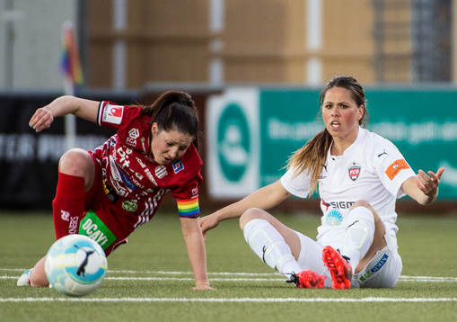 Rosengårds Sara Björk Gunnarsdottir är irriterad på