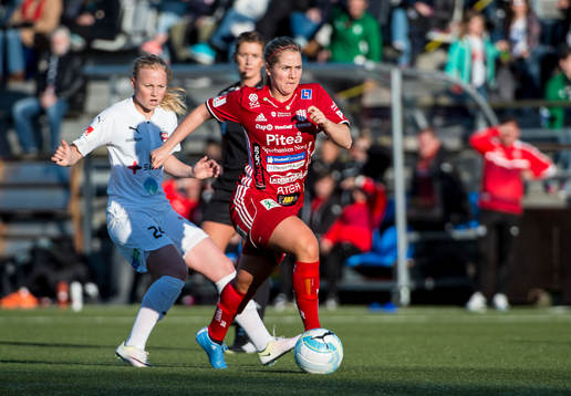 under fotbollsmatchen i Damallsvenskan mellan Rosengård