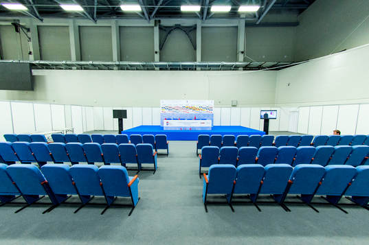 Presskonferensområdet i VTB Ice Palce