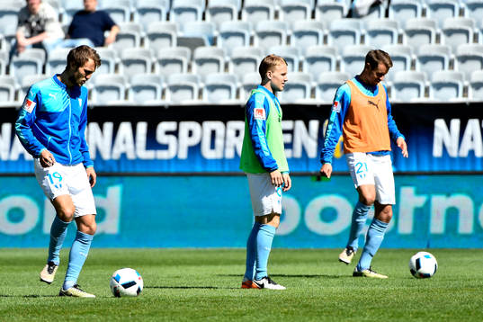 Malmö FFs Magnus Wolff Eikrem, Oscar Lewicki och Kari