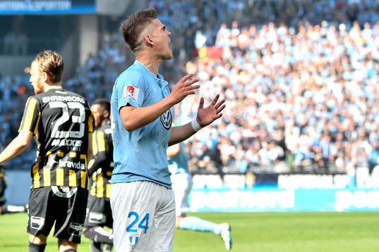 Malmö FFs Vidar Örn Kjartansson deppar