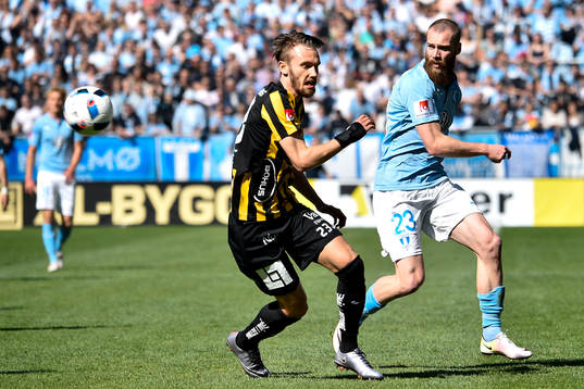 Häckens Simon Sandberg och Malmö FFs Jo Inge Berget