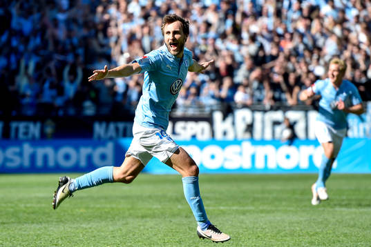 Malmö FFs Magnus Wolff Eikrem jublar