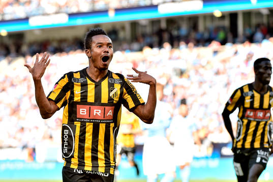 Häckens Nasiru Mohammed jublar