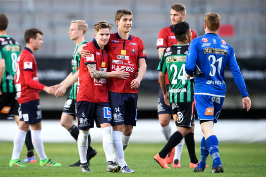 Örgrytes Andreas Östling och Daniel Paulson jublar