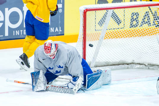 Målvakt Viktor Fasth deppar