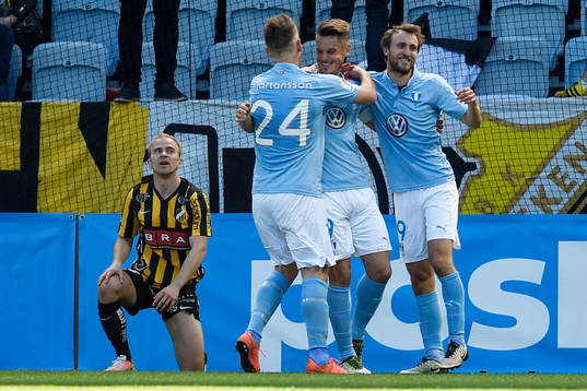 Malmö FFs Vidar Örn Kjartansson, Markus Rosenberg och
