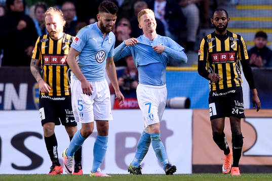 Malmö FFs Anders Christiansen deppar