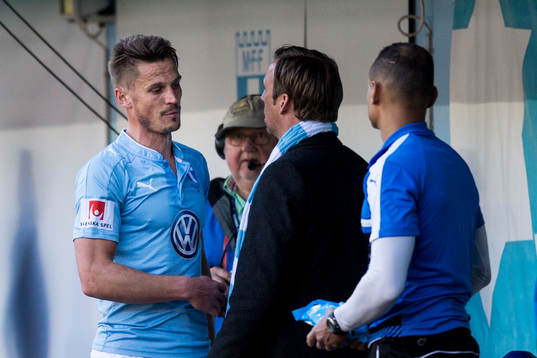Malmö FFs Markus Rosenberg och tränare Allan Kuhn