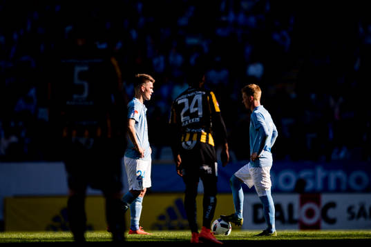 Malmö FFs Vidar Örn Kjartansson och Anders Christiansen