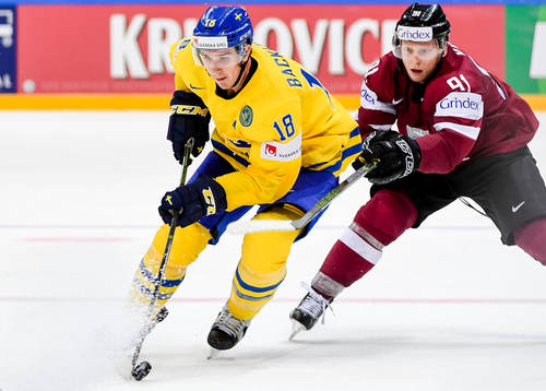 Sveriges Mikael Backlund och Lettlands Ronalds Kenins