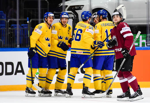 Sveriges Mikael Backlund , Jimmie Ericsson, Erik Gustafsson