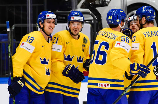 Sveriges Mikael Backlund , Jimmie Ericsson, Erik Gustafsson