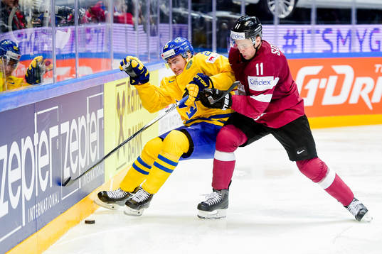 Sveriges Johan Sundström och Lettlands Kristaps Sotnieks