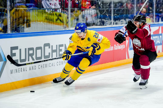 Sveriges Johan Sundström och Lettlands Kaspars Daugavins