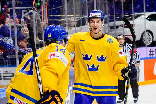 Sveriges Alexander Wennberg jublar