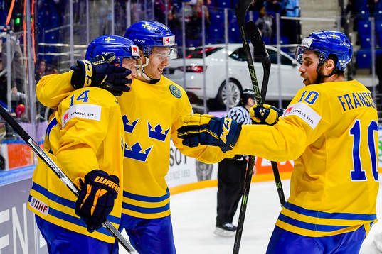Sveriges Alexander Wennberg, Gustav Nyquist  och Johan