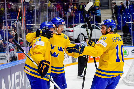Sveriges Alexander Wennberg, Gustav Nyquist  och Johan