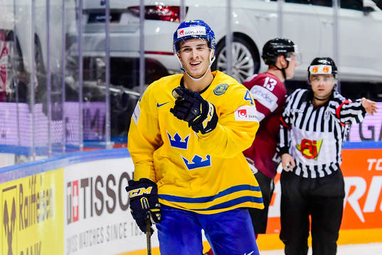 Sveriges Alexander Wennberg jublar