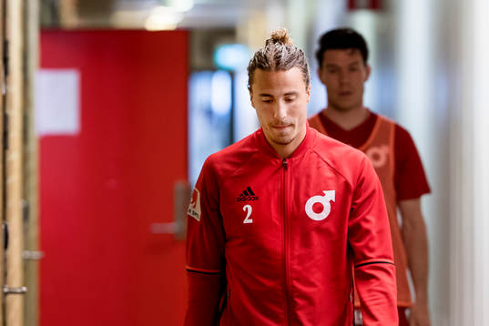 Degerfors Jonathan Azulay före fotbollsmatchen i