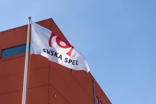 Svenska spels flagga på Borås arena