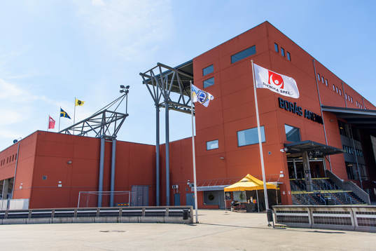 Exteriör på Borås arena med Allsvenskans och Svenska