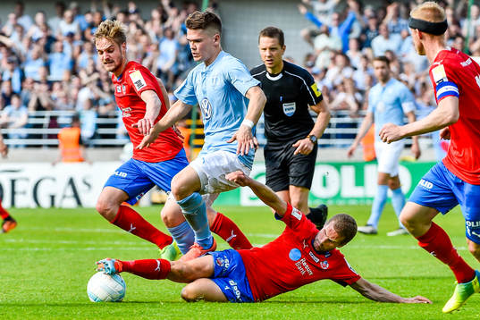 Malmö FFs Vidar Örn Kjartansson och Helsingborgs