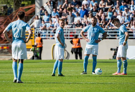 Malmö FFs Kari Arnason, Anders Christiansen, Guillermo