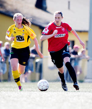 s Malin Gunnarsson och Ältas Ellinor Lindbom