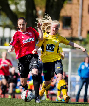 s Malin Gunnarsson och Ältas Ellinor Lindbom