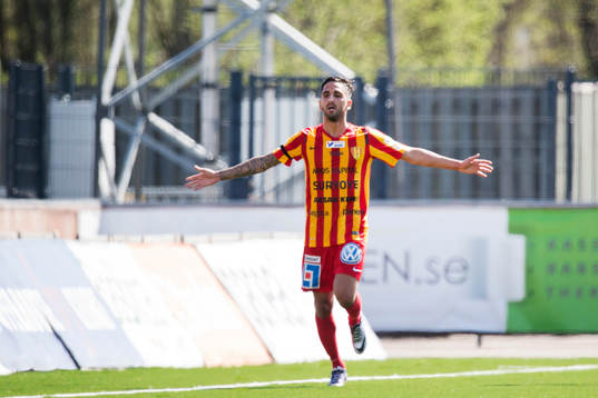 Syrianskas Kevin Bisse jublar