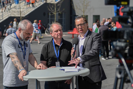 Marjan Svab, Max Wiman och Mattias Hjelm