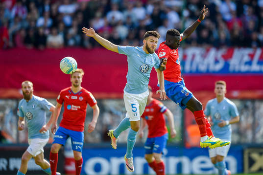Malmö FFs Erdal Rakip och Helsingborgs Lalawélé Atakora