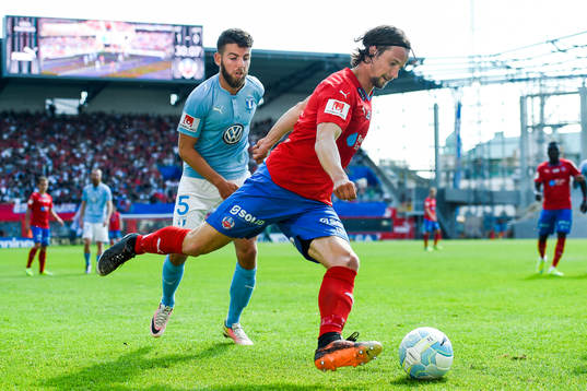 Malmö FFs Erdal Rakip och Helsingborgs Linus Hallenius