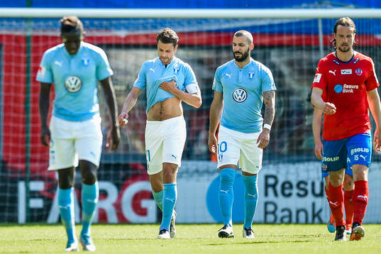 Malmö FFs Pa Konate , Kari Arnason och Guillermo Molins