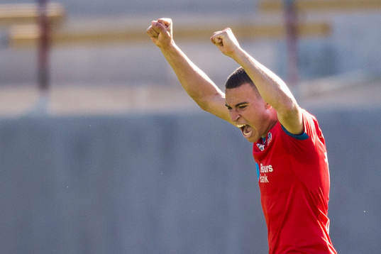 Helsingborgs Jordan Larsson jublar