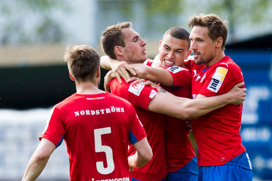 Helsingborgs Johan Mårtensson, Frederik Helstrup och