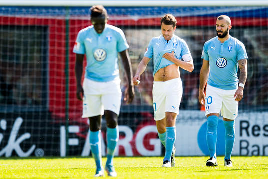 Malmö FFs Pa Konate, Kari Arnason och Guillermo Molins