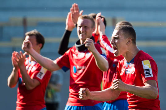 Helsingborgs Jordan Larsson jublar