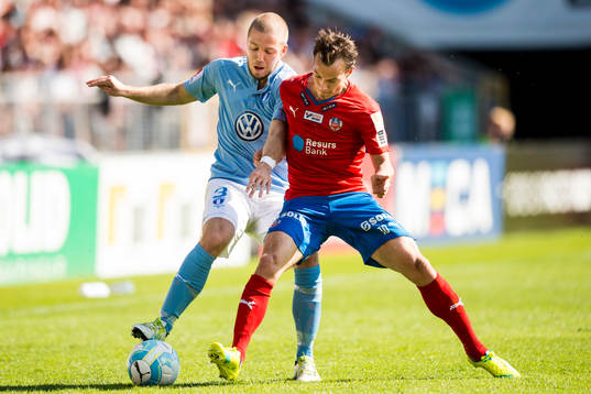 Malmö FFs Anton Tinnerholm och Helsingborgs Anton Wede