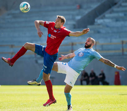 Helsingborgs Frederik Helstrup och Malmö FFs Guillermo