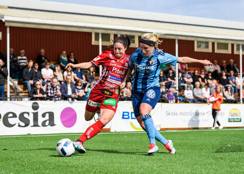 Piteås Josefin Johansson och Djurgårdens Annika Kukkonen