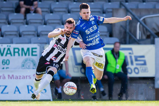 Landskronas Igor Arsenijevic och Norrbys Amax Watson