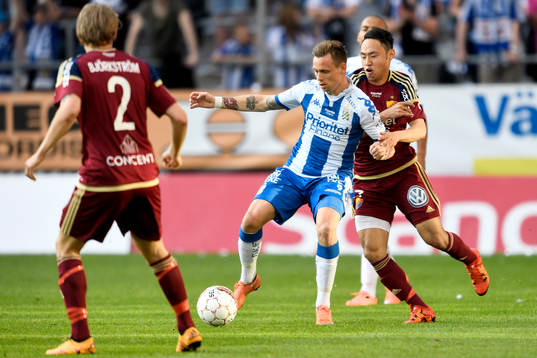 IFK Göteborgs Jakob Ankersen och Djurgårdens Seon-Min Moon
