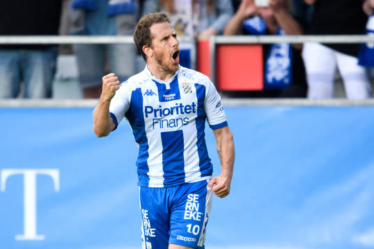 IFK Göteborgs Tobias Hysén jublar