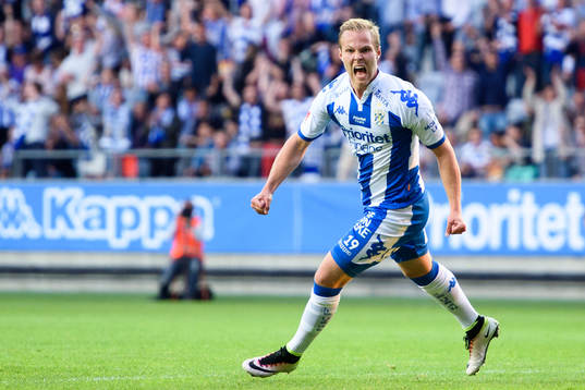 IFK Göteborgs Gustav Engvall jublar