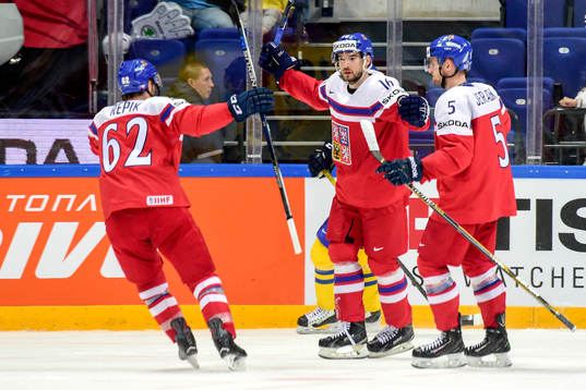 Tjeckiens Michal Repik, Michal Birner och Jakub Jerabek