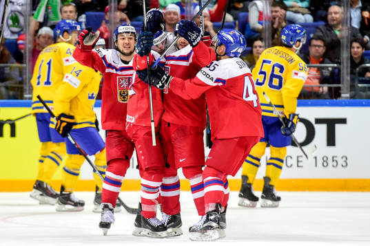 Tjeckiens Michal Birner jublar