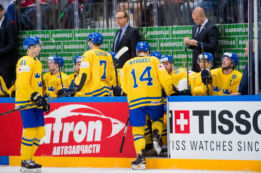 Sveriges Alexander Wennberg, Patrick Cehlin och Gustav