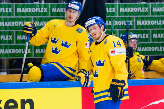 Sveriges Gustav Nyquist deppar vid bänken